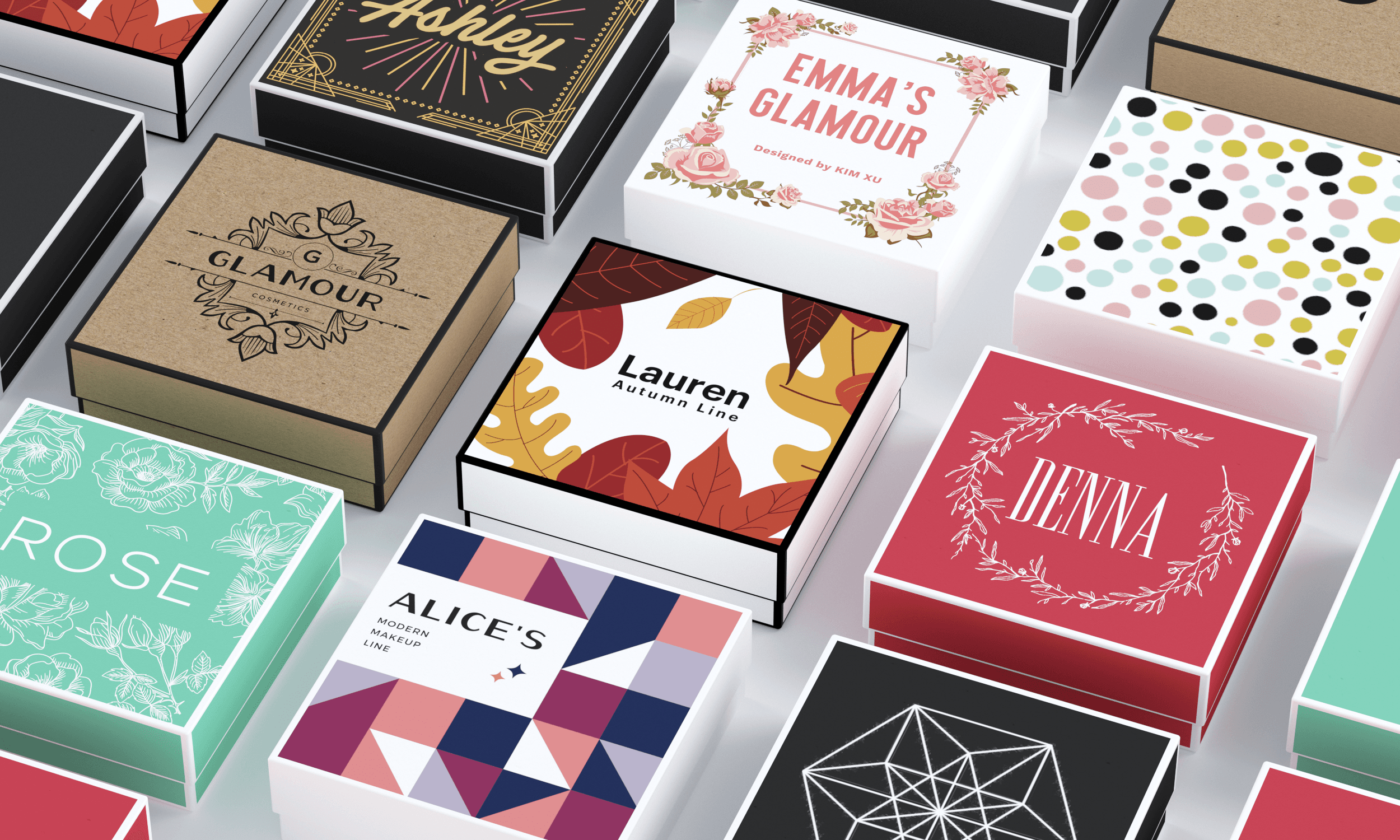 viaglamour custom makeup packaging examples