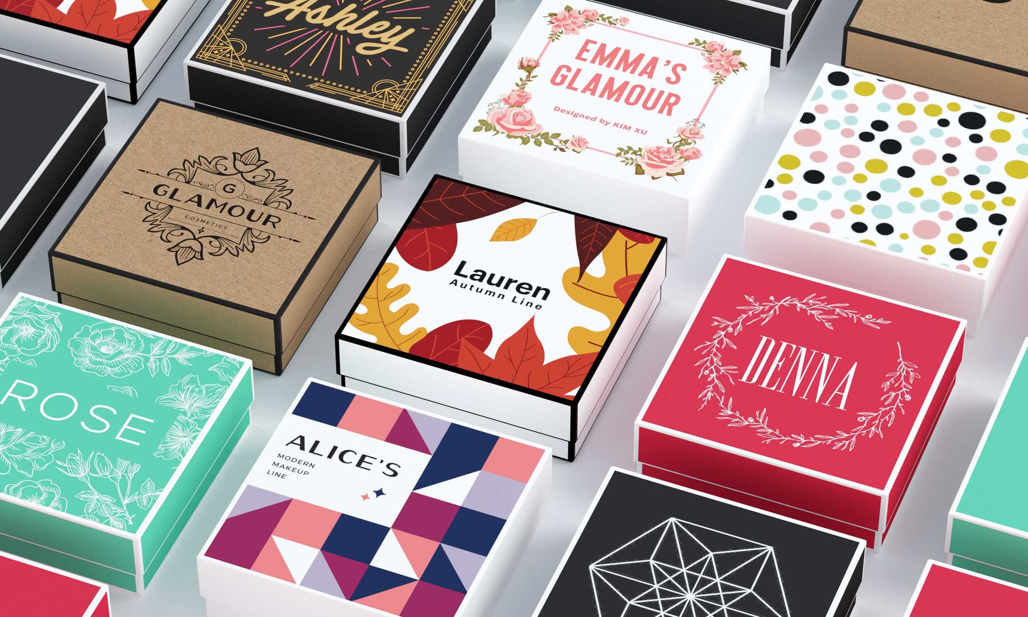 viaglamour custom makeup packaging examples